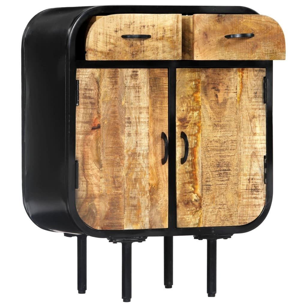 Mafett Sideboard 60x30x75 cm Solid Mango Wood and Iron