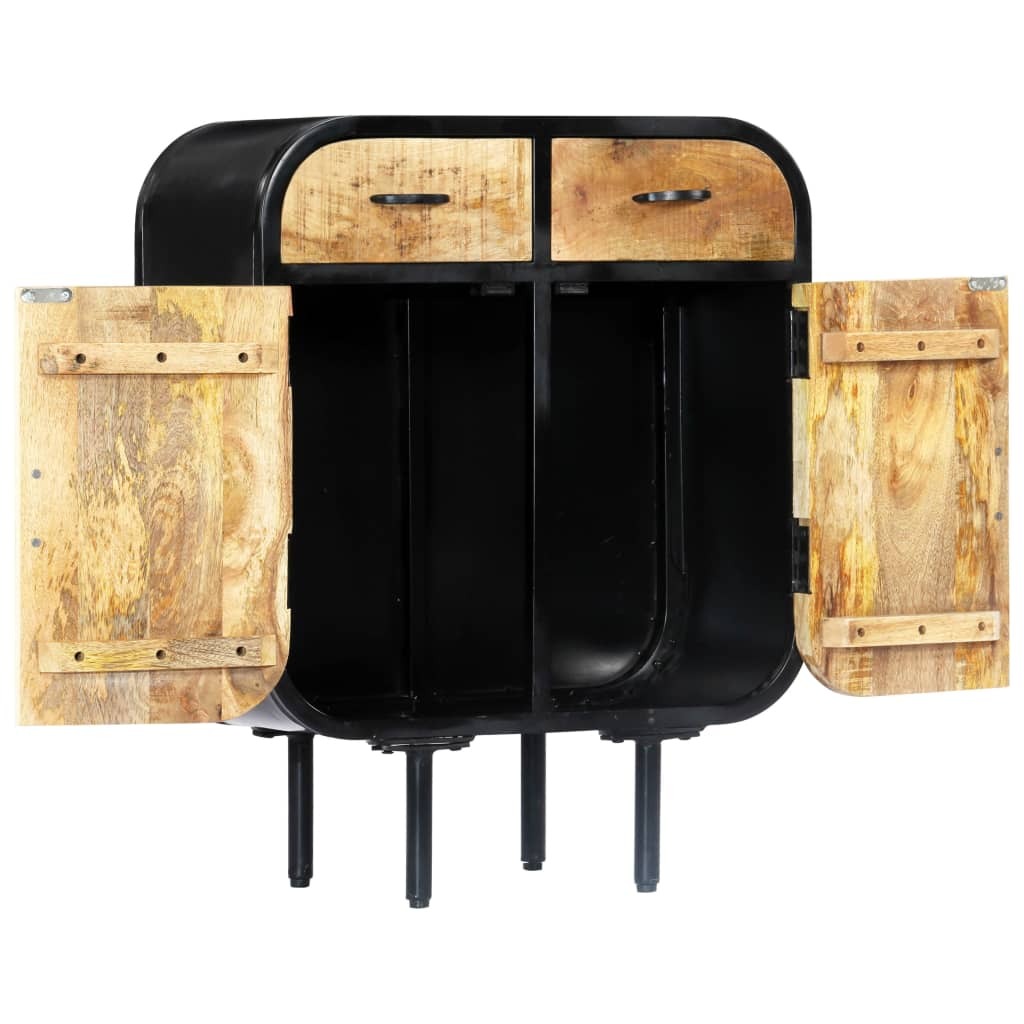 Mafett Sideboard 60x30x75 cm Solid Mango Wood and Iron