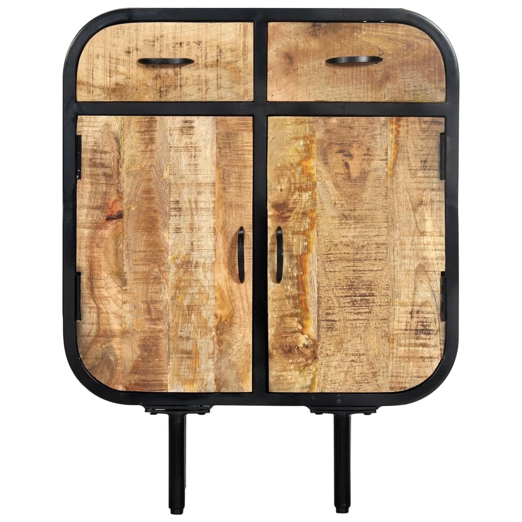 Mafett Sideboard 60x30x75 cm Solid Mango Wood and Iron