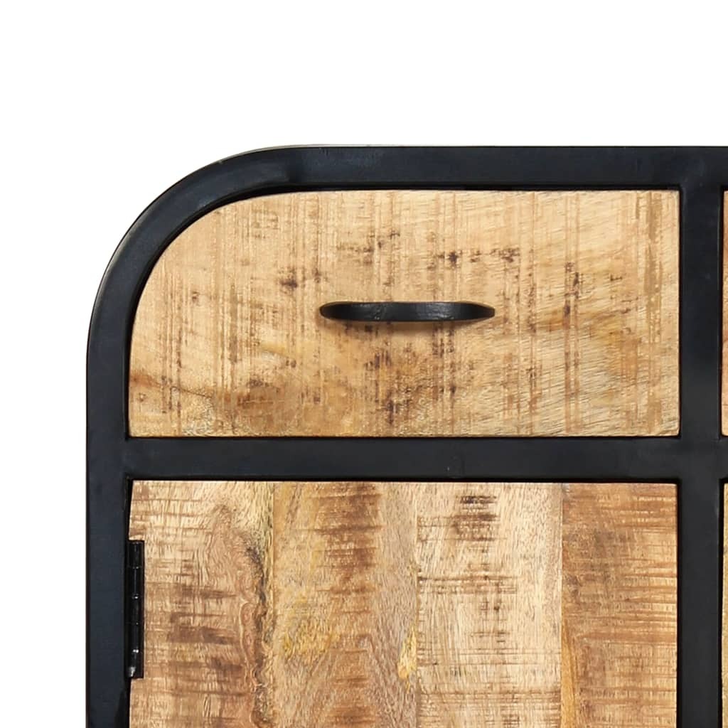 Mafett Sideboard 60x30x75 cm Solid Mango Wood and Iron