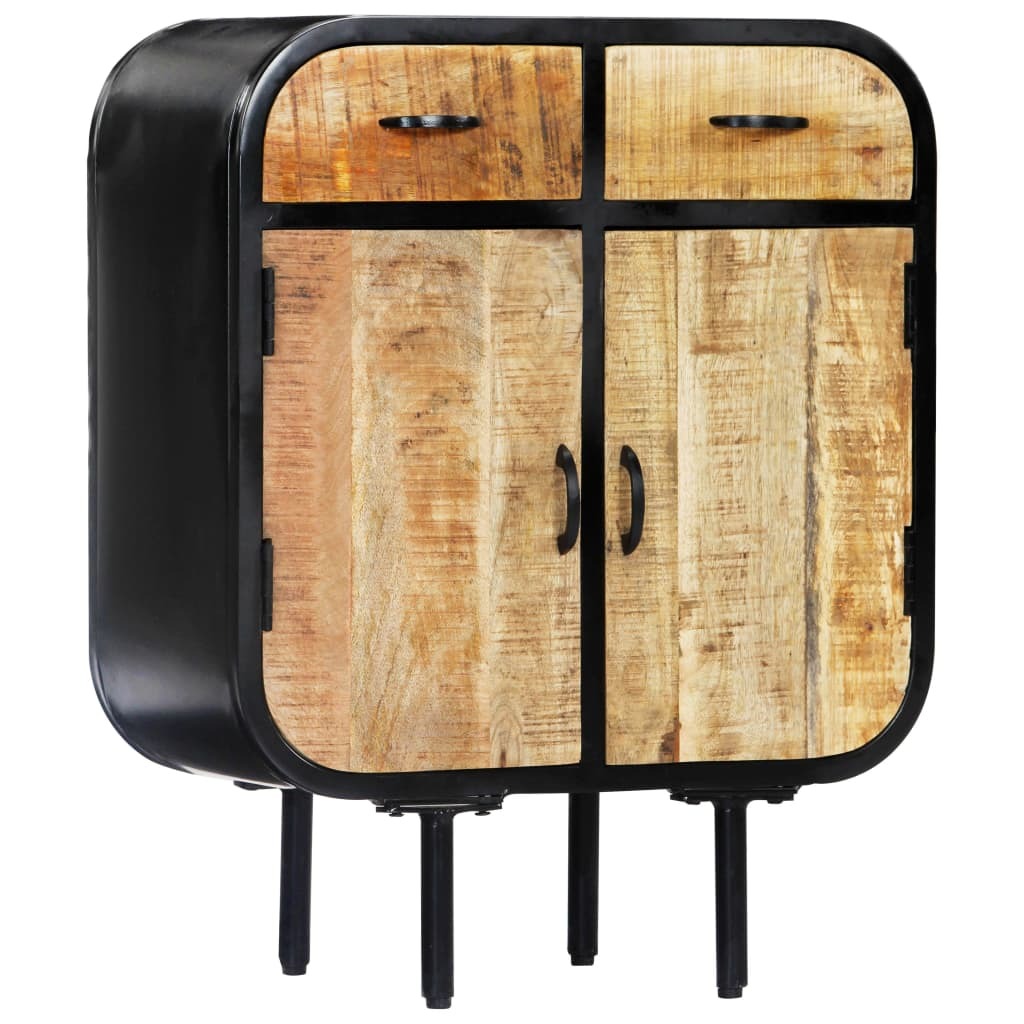 Mafett Sideboard 60x30x75 cm Solid Mango Wood and Iron