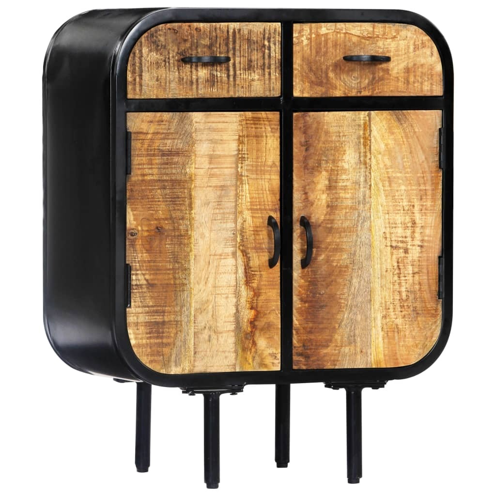 Mafett Sideboard 60x30x75 cm Solid Mango Wood and Iron