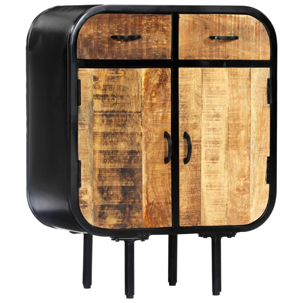 Mafett Sideboard 60x30x75 cm Solid Mango Wood and Iron