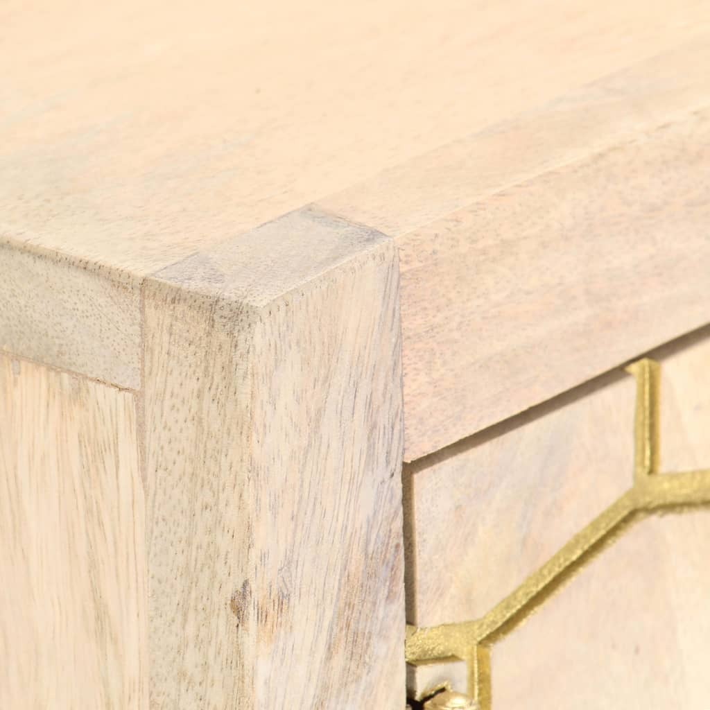 Mafett Sideboard Gold 120x30x75 cm Solid Mango Wood