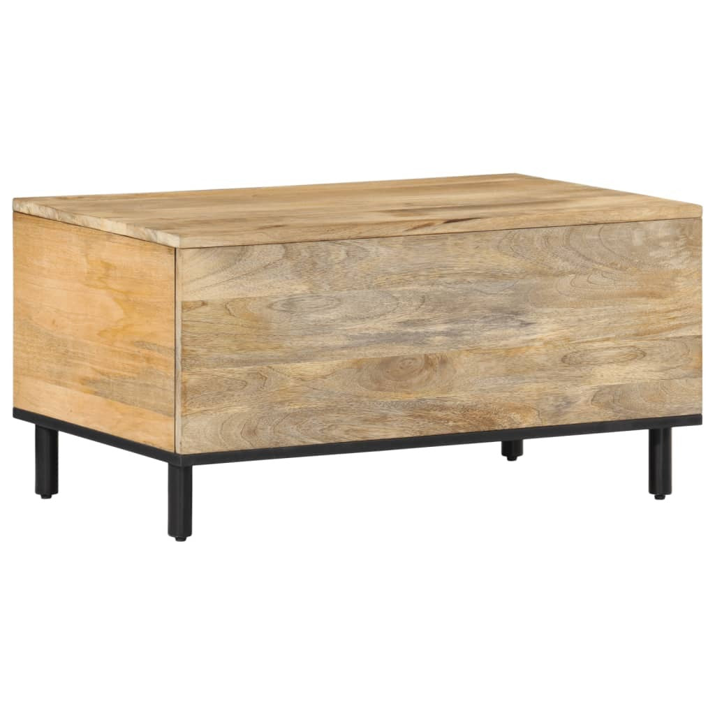 Mafett Solid Mango Wood Coffee Table – 80x50x40 cm