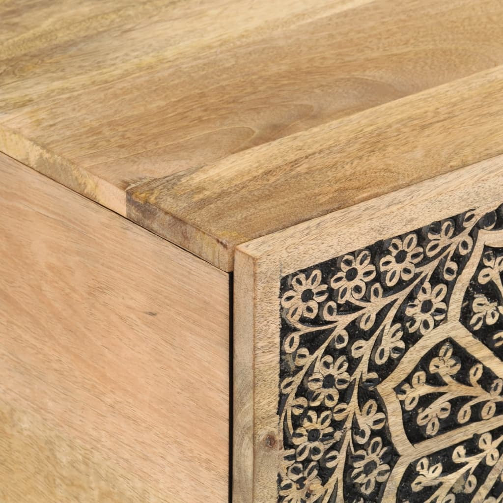 Mafett Solid Mango Wood Coffee Table – 80x50x40 cm