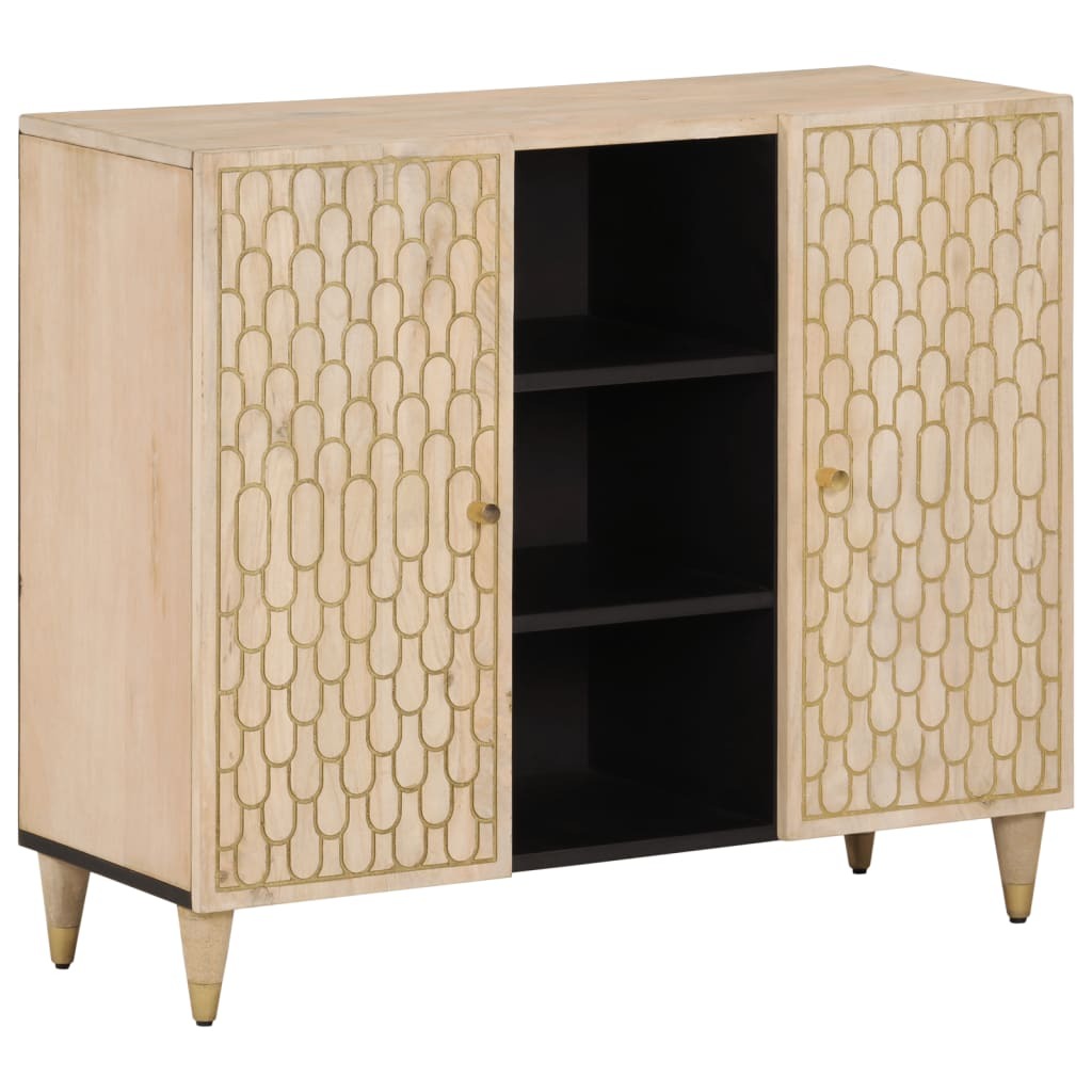 Mafett Side Cabinet 90x33x75 cm Solid Wood Mango