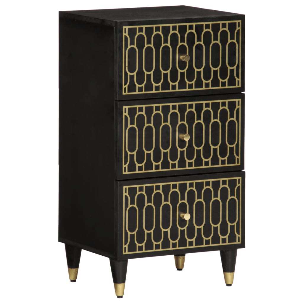 Imperial Mango Side Cabinet – 3-Drawer Solid Wood Elegance