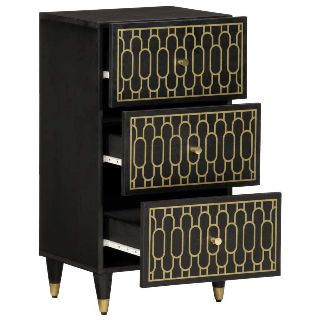Imperial Mango Side Cabinet – 3-Drawer Solid Wood Elegance