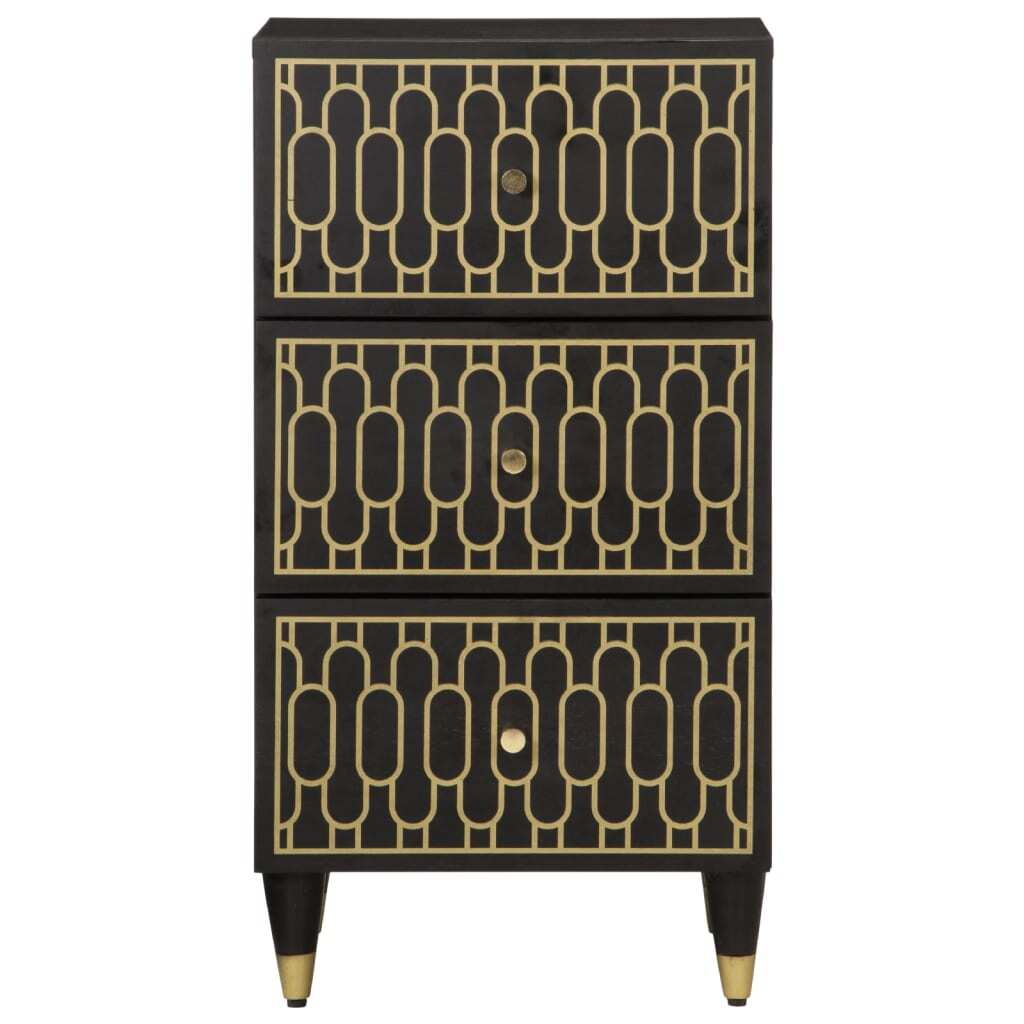 Imperial Mango Side Cabinet – 3-Drawer Solid Wood Elegance