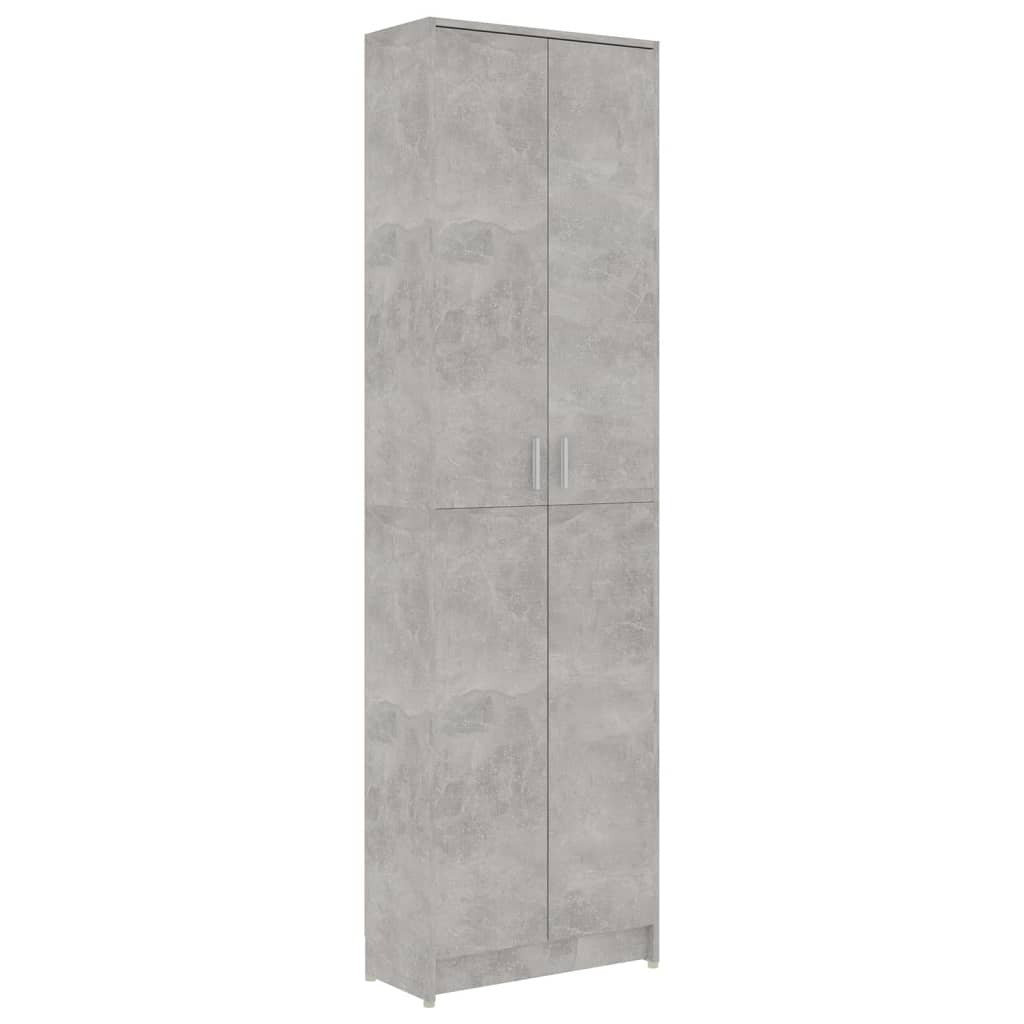 Mafett Hallway Wardrobe – Concrete Grey Finish, 55x25x189 cm, Durable Engineered Wood