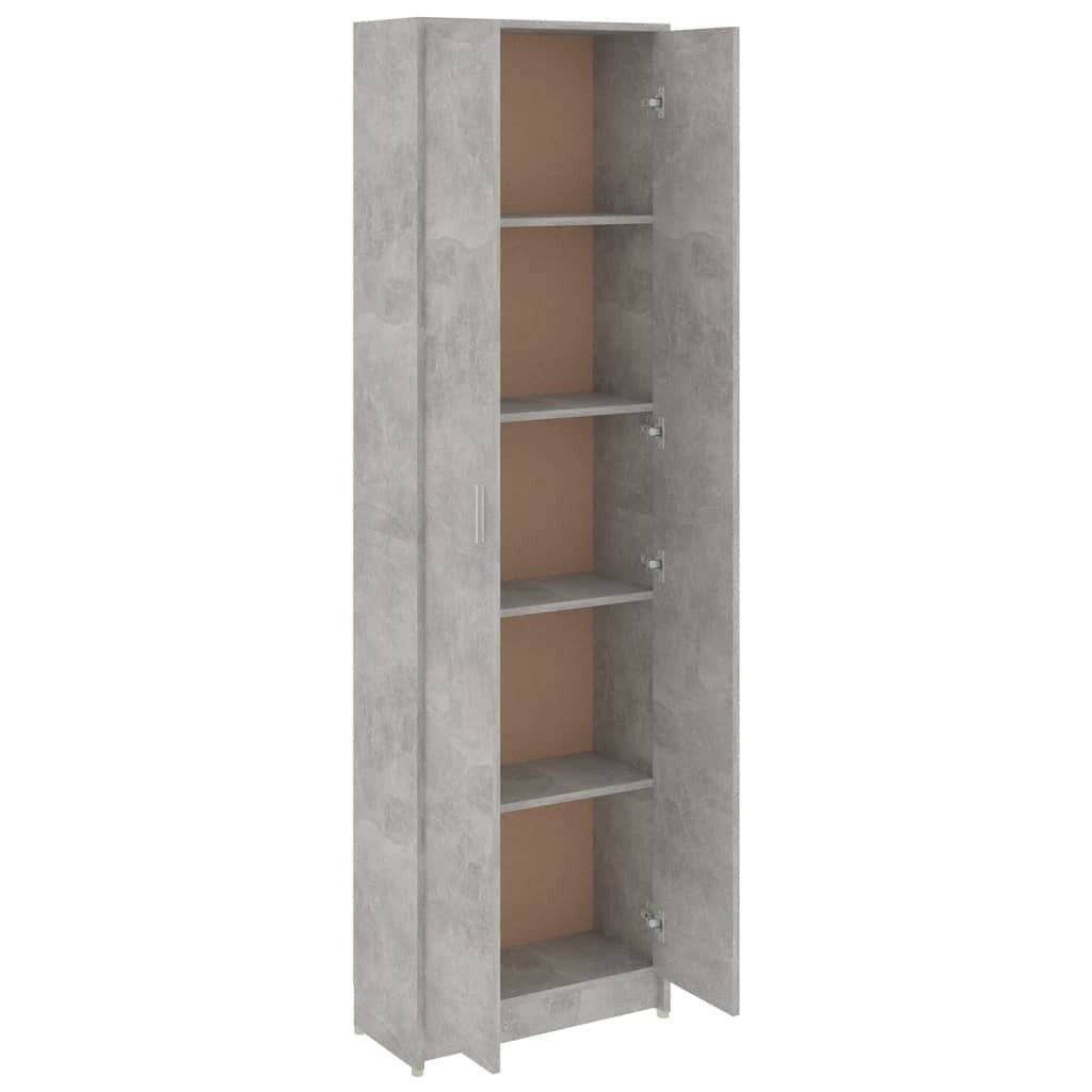 Mafett Hallway Wardrobe – Concrete Grey Finish, 55x25x189 cm, Durable Engineered Wood