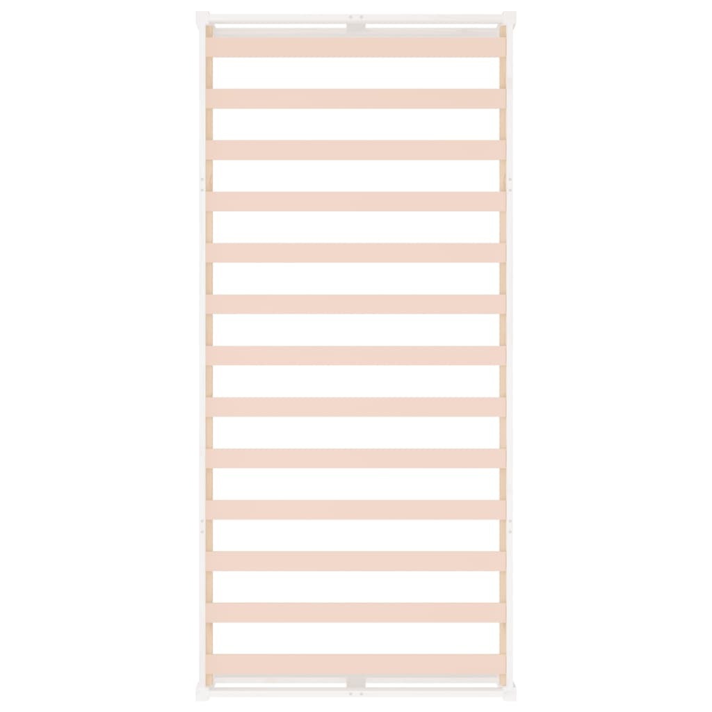 Mafett Bed Frame White 100x200 cm Solid Wood White
