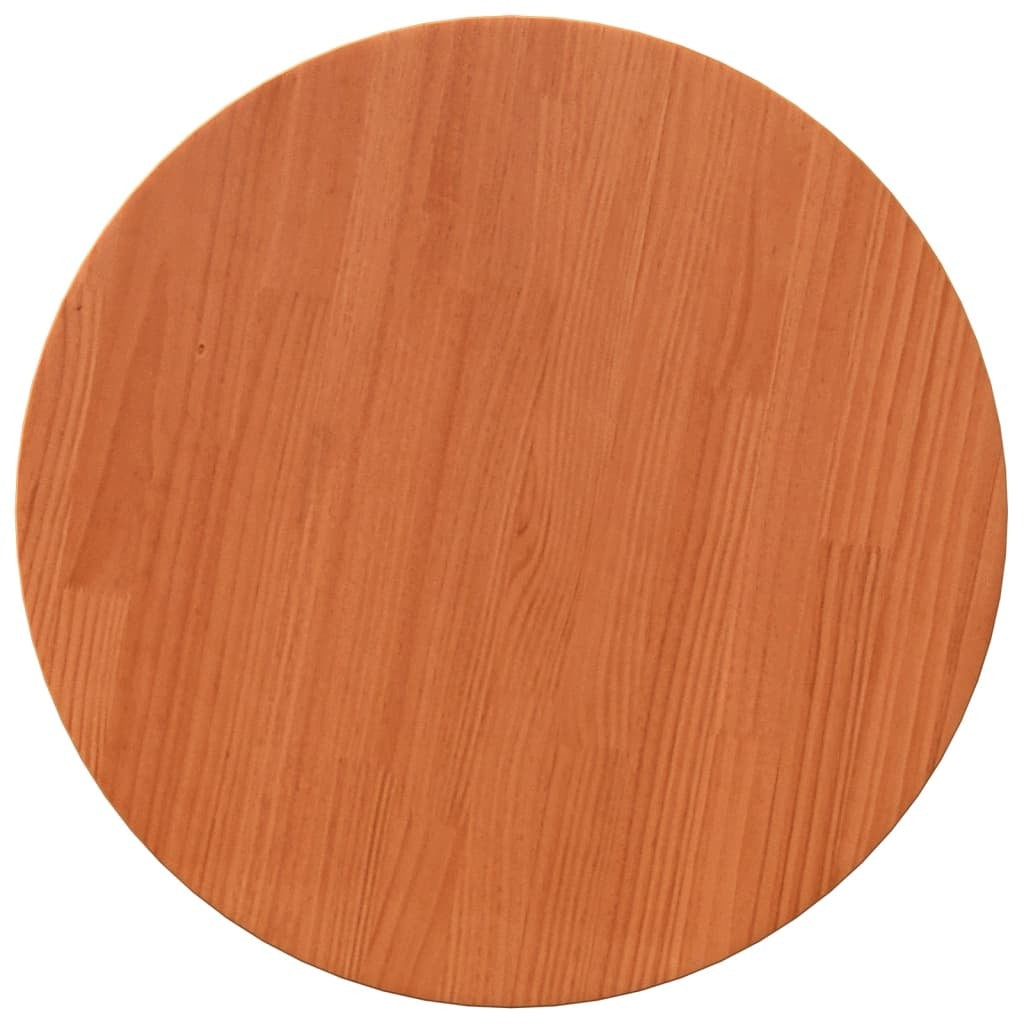 Mafett Table Top Round Wax Brown 50x2.5 cm Solid Wood Pine