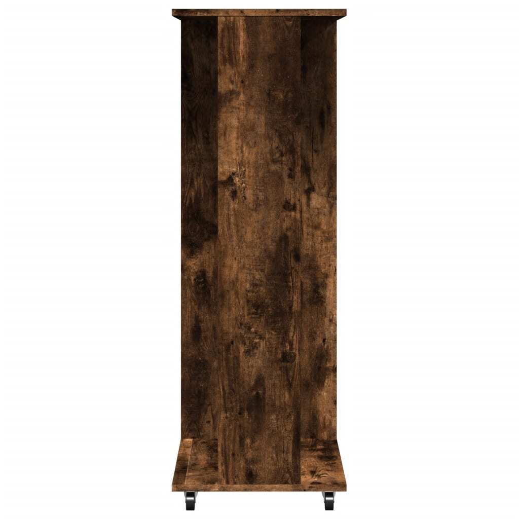 Mafett Wardrobe with Wheels Smoked Oak 102x38x110 cm Engineered Wood