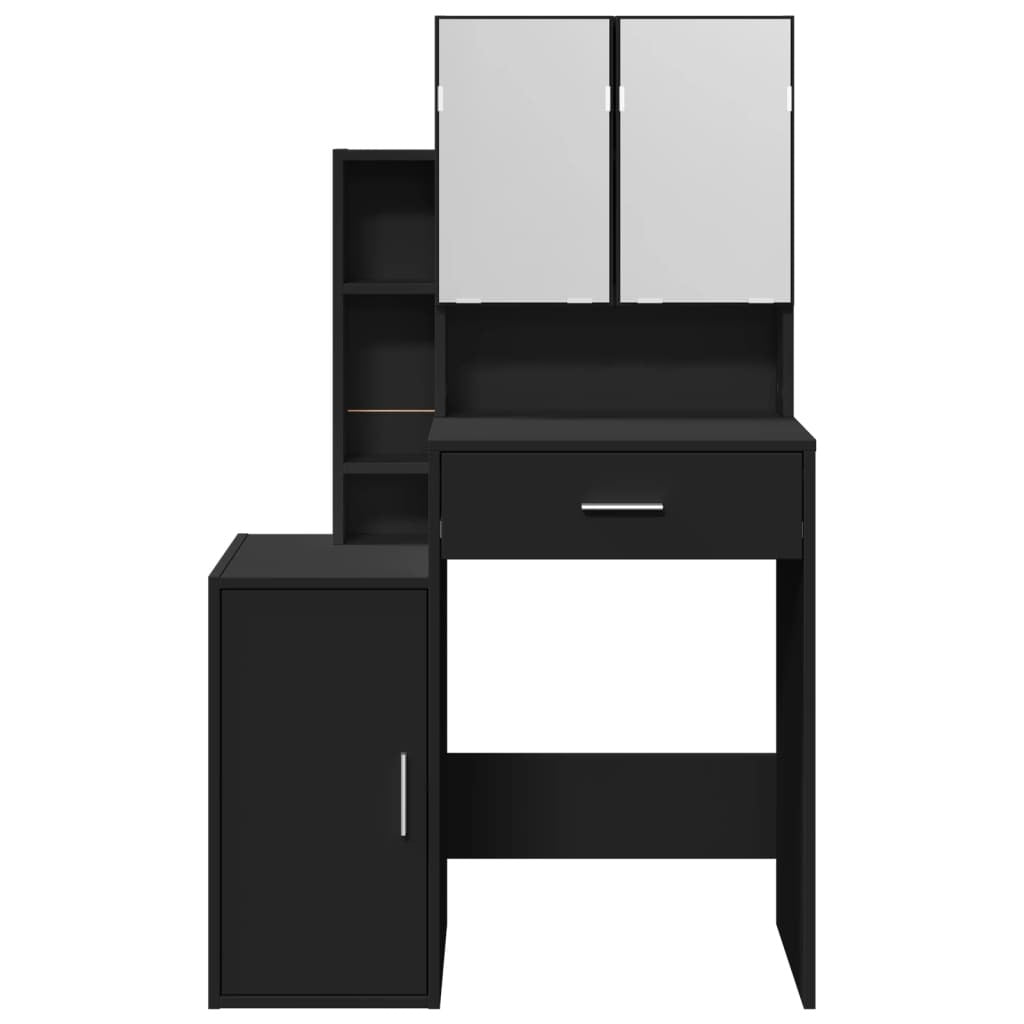 Mafett Dressing Table with Storage Cabinet – Black (80x35x132 cm)