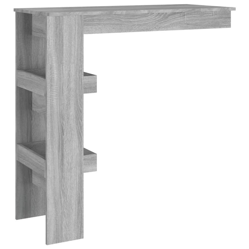 Modern Grey Sonoma Wall-Mounted Bar Table in Engineered Wood