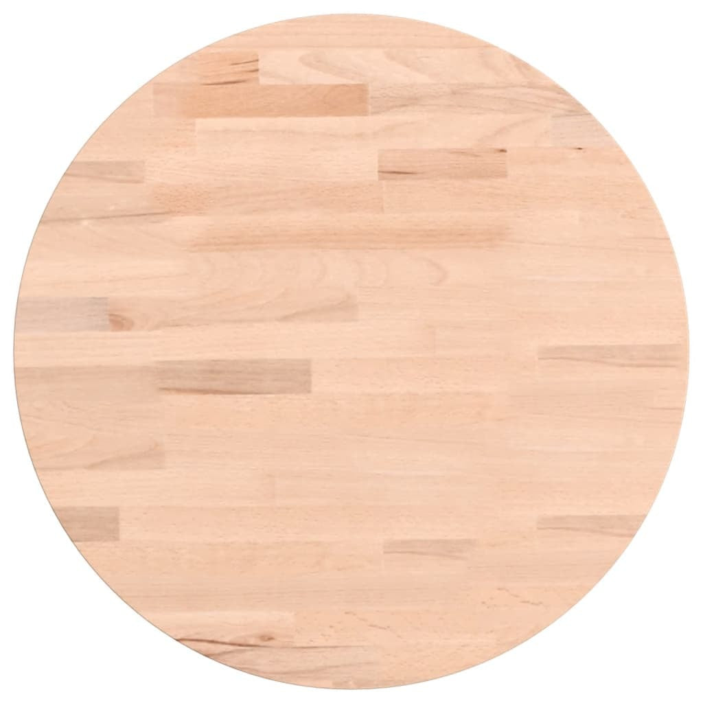 Mafett Round Solid Wood Beech Tabletop | 40x4 cm Durable, Elegant Design