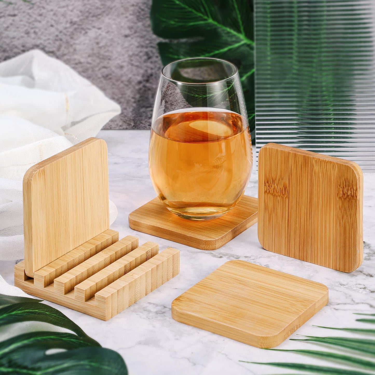 Vinsani bamboo coasters 1010200