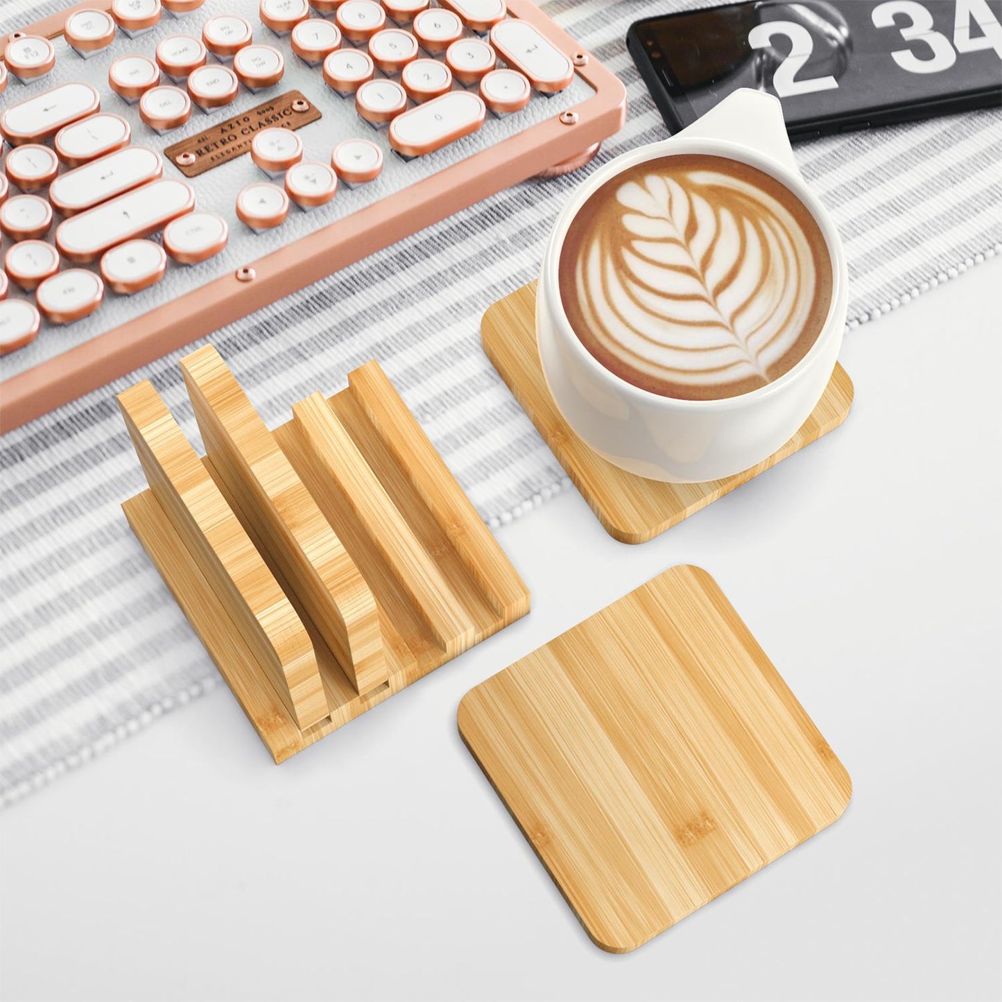 Vinsani bamboo coasters 1010200