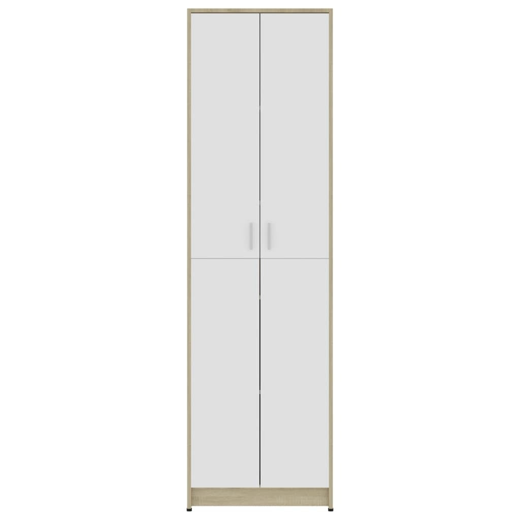 Parma Hallway Wardrobe – White and Sonoma Oak Finish Engineered Wood