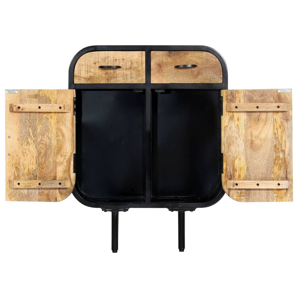 Mafett Sideboard 60x30x75 cm Solid Mango Wood and Iron
