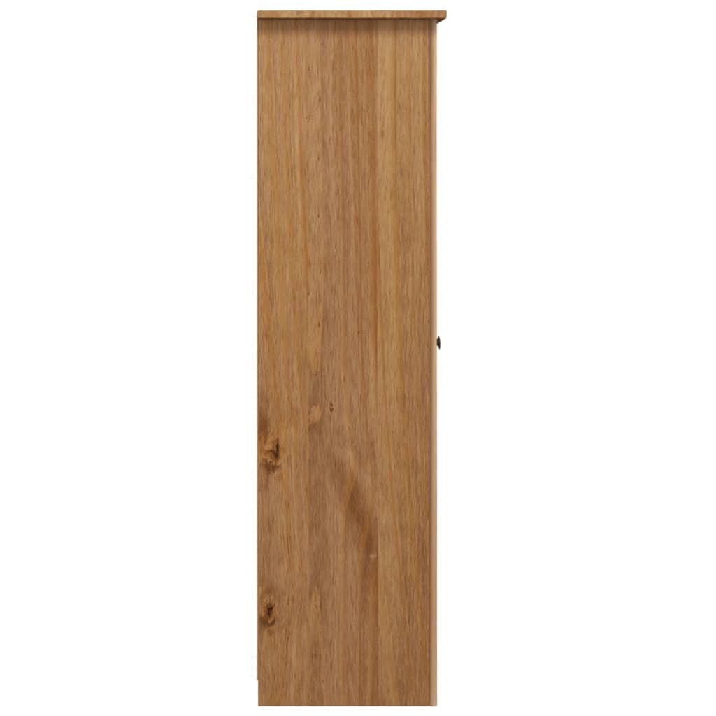 Stylish 3-Door Wardrobe – 118x50x171.5 cm, Pine Wood, Panama Range
