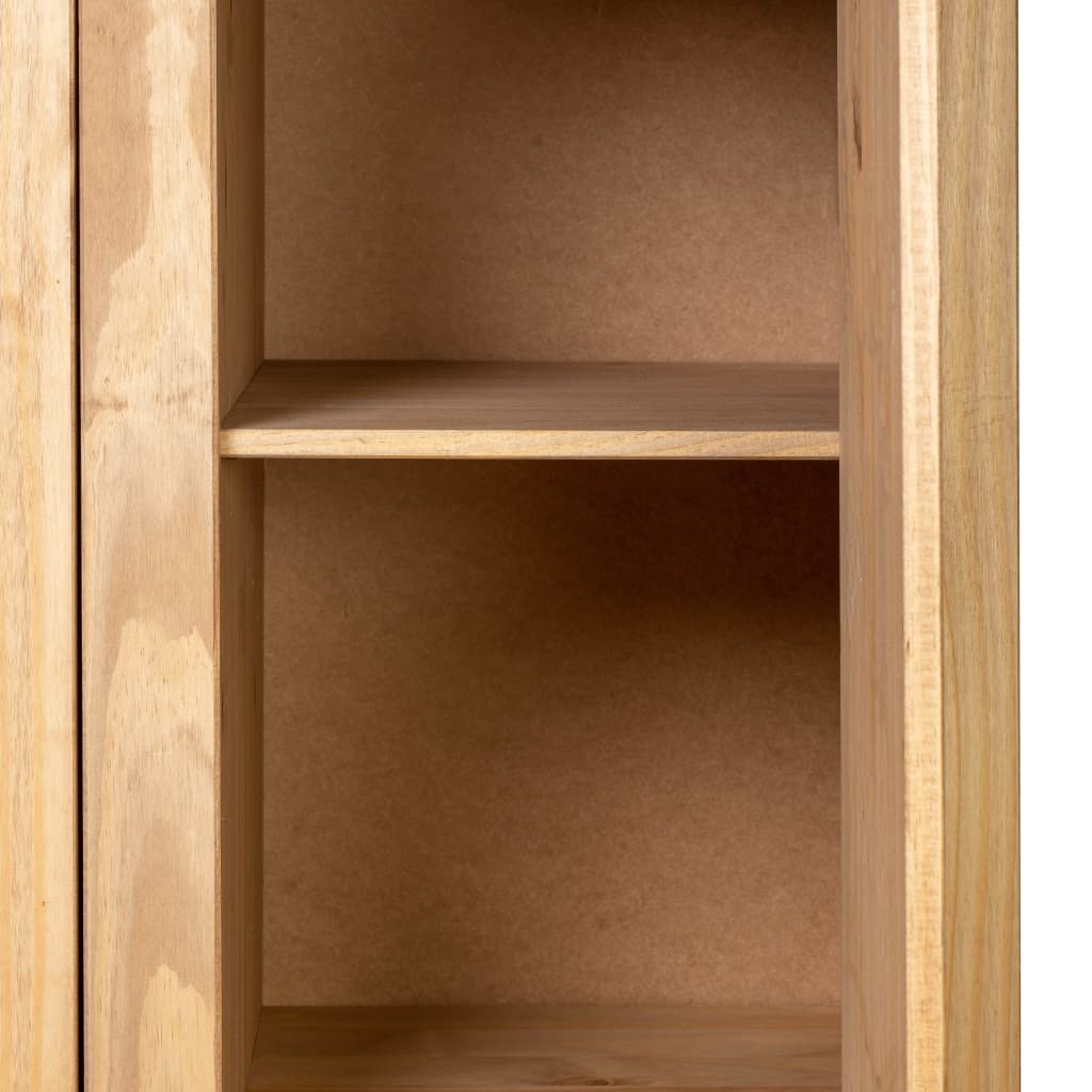 Stylish 3-Door Wardrobe – 118x50x171.5 cm, Pine Wood, Panama Range