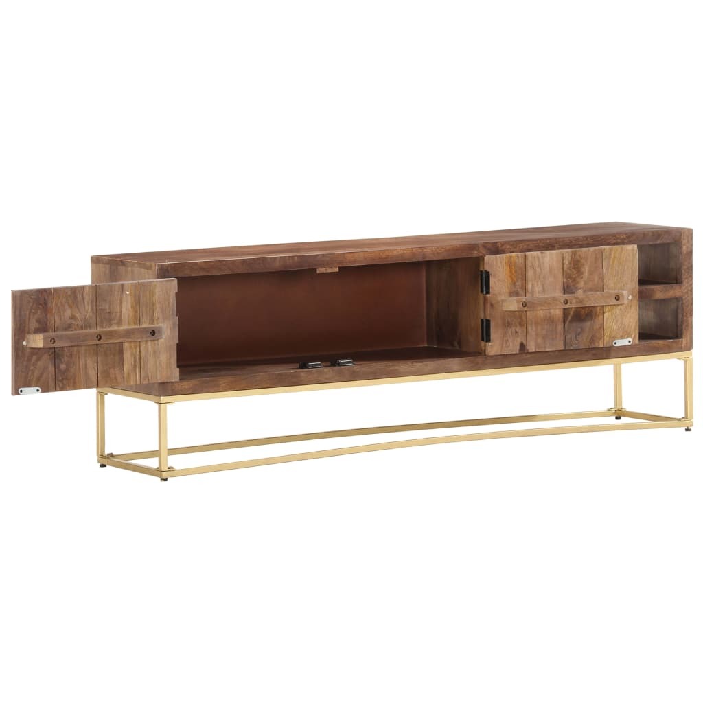 Mid-Century Luxe Mango TV Cabinet – Solid Wood Elegance