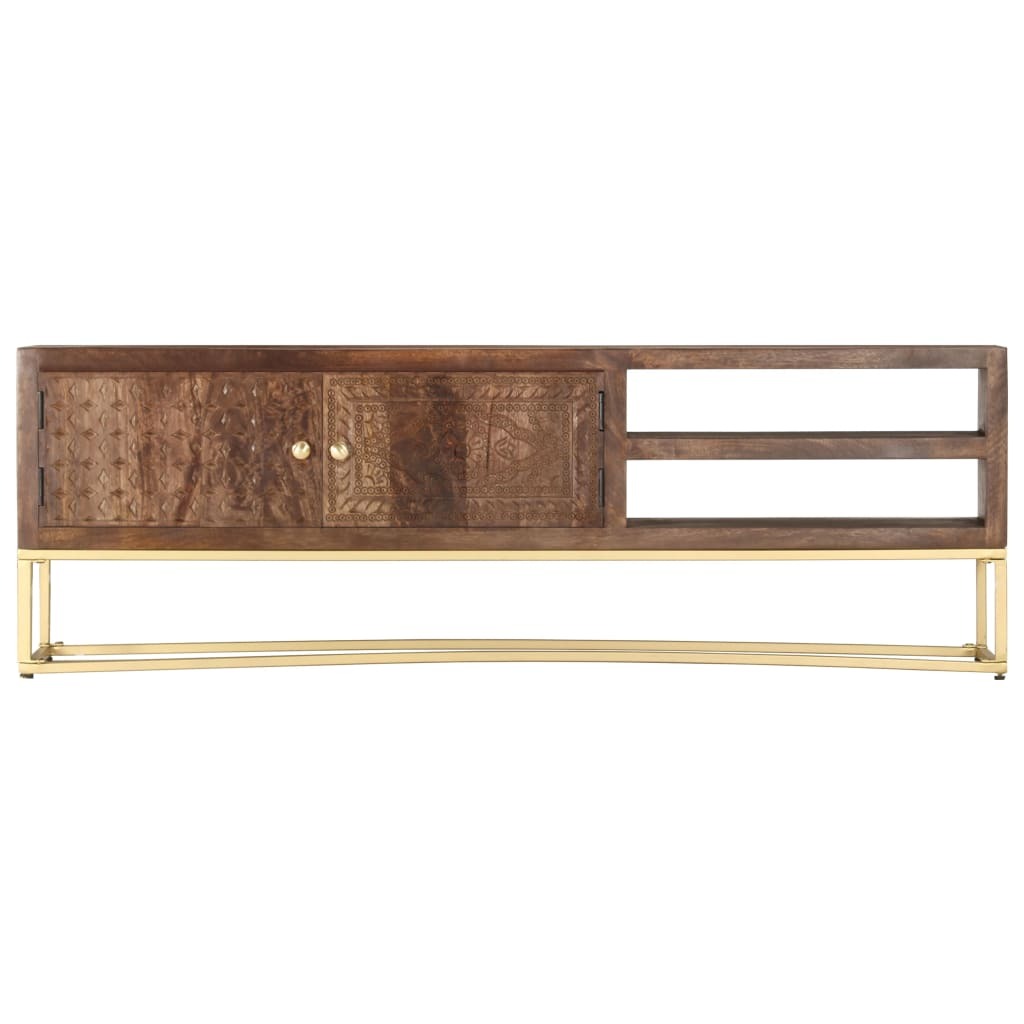Mid-Century Luxe Mango TV Cabinet – Solid Wood Elegance