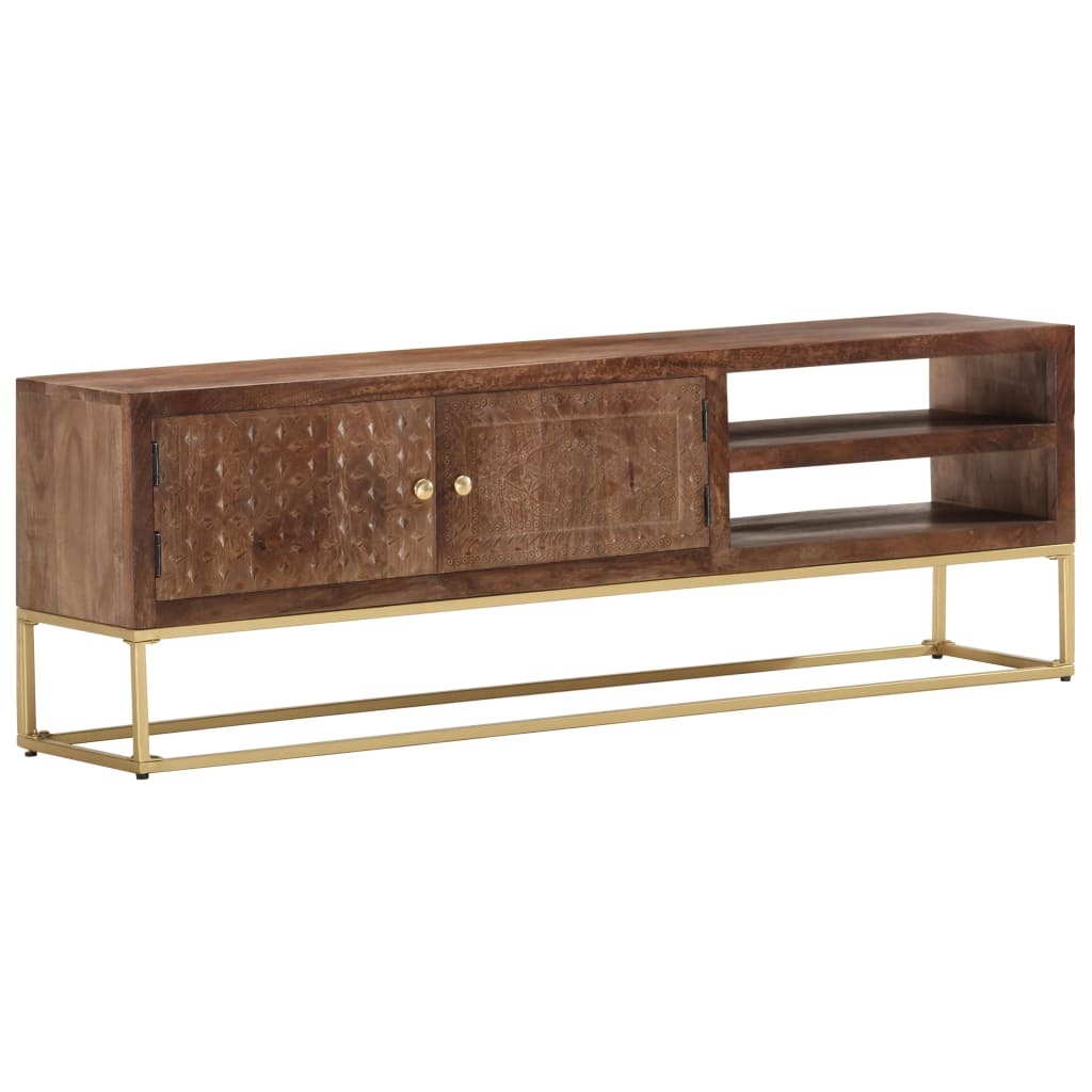 Mid-Century Luxe Mango TV Cabinet – Solid Wood Elegance