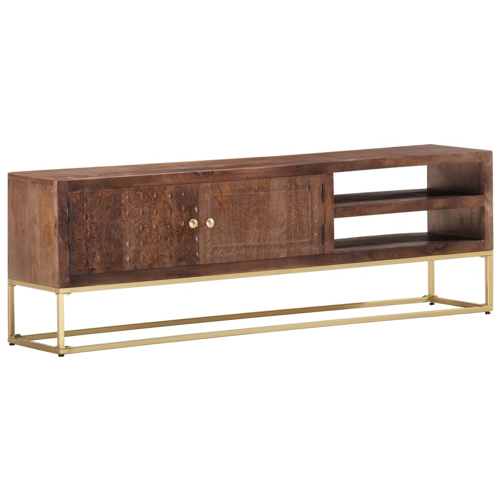 Mid-Century Luxe Mango TV Cabinet – Solid Wood Elegance