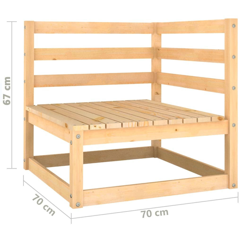 Mafett Garden 2-Seater Sofa Solid Pinewood