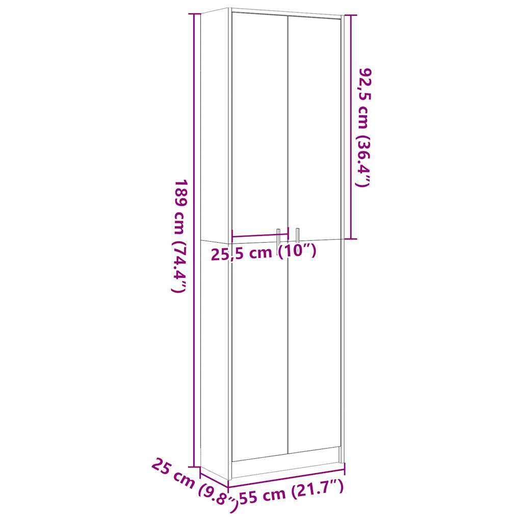 Elmira Hallway Wardrobe – Sonoma Oak Engineered Wood