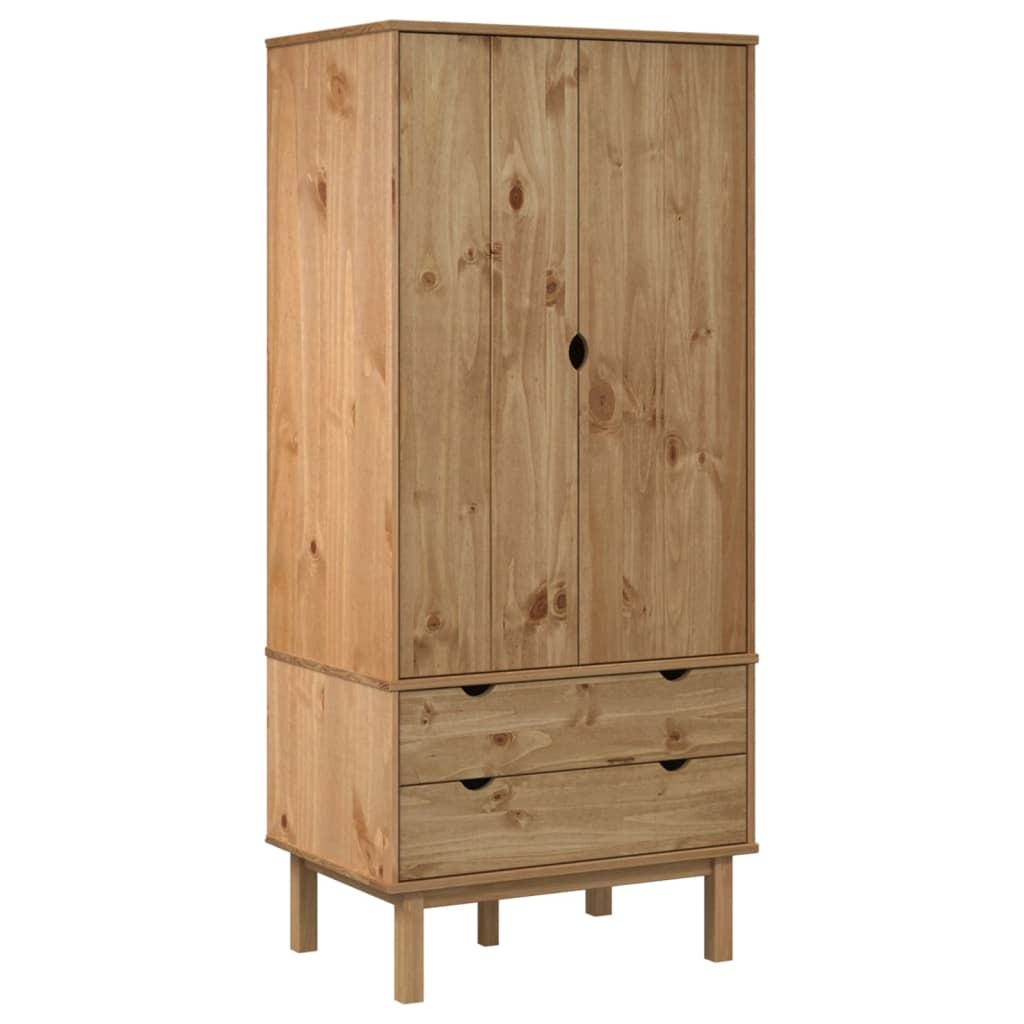 Scandinavian Design Wardrobe – Crafted from Solid Pine Wood, Sleek and Modern Finish