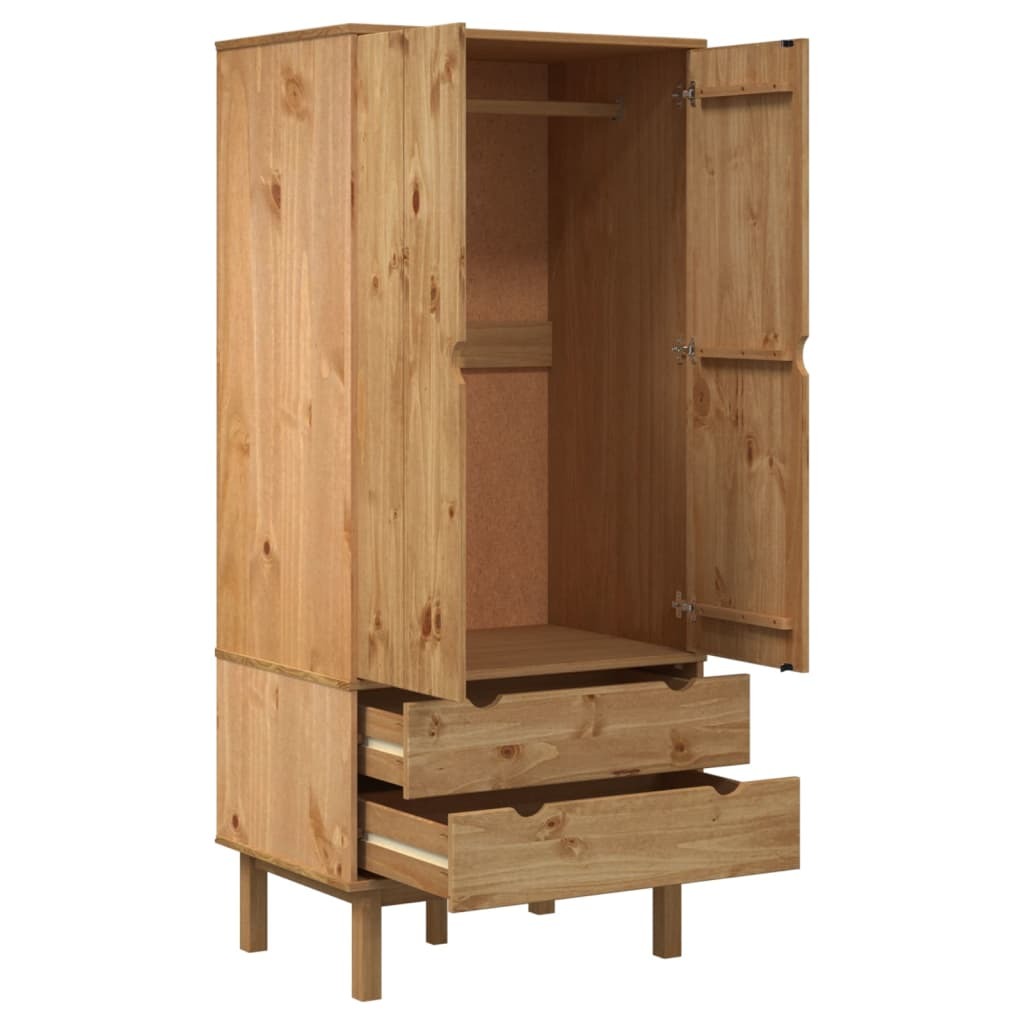 Scandinavian Design Wardrobe – Crafted from Solid Pine Wood, Sleek and Modern Finish