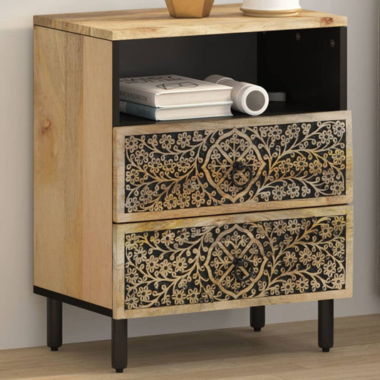 Mafett Bedside Cabinet 50x33x60 cm Solid Wood Mango