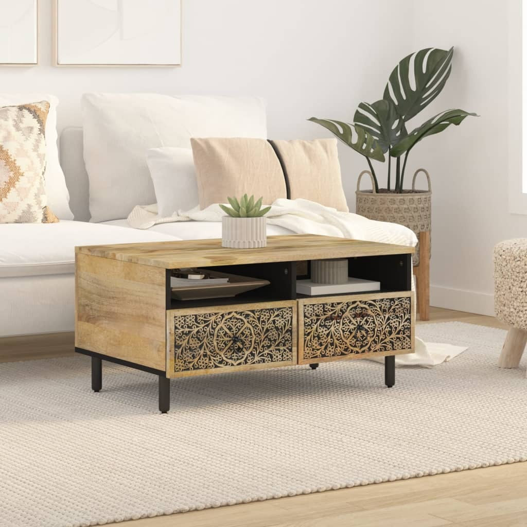 Mafett Elegant Coffee Table Solid Wood Mango  80x54x40 cm