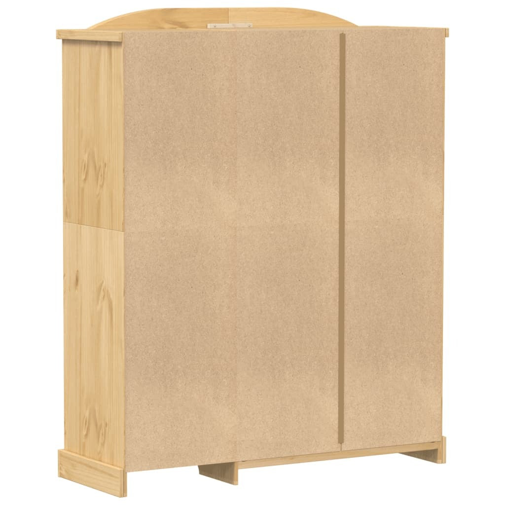 Classic Wooden Corona Wardrobe – 151.5x52x186 cm, Solid Pine Wood Construction