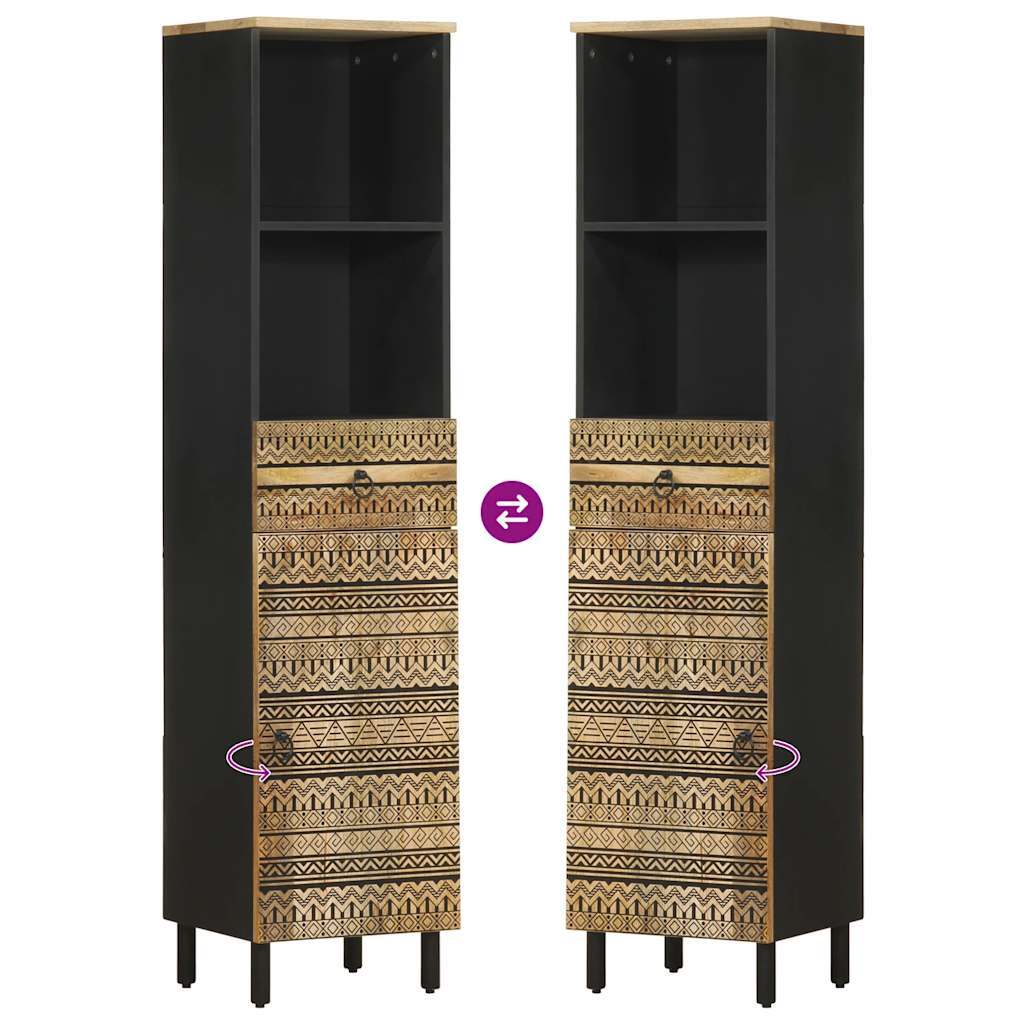 Mafett Bathroom Cabinet 38x33.5x160 cm Solid Wood Mango