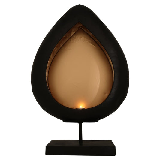 Lesli Living Drop Candle Holder Egg on Stand, Stunningly Crafted with Precision, Measuring 23x11x41 cm - Perfect for Adding a Touch of Contemporary Elegance and Illuminating Your Space with Warmth and Style