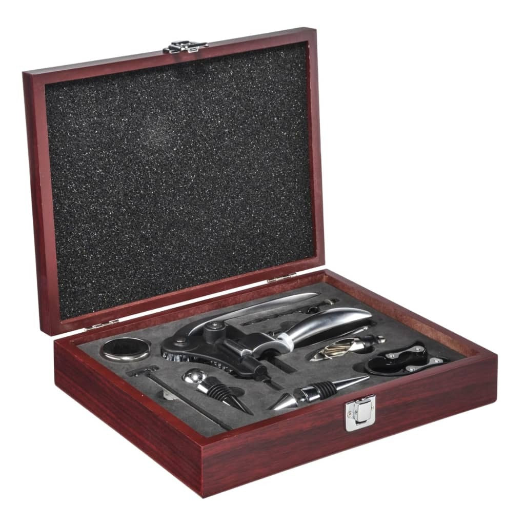 Mafett 10 Piece Handmade Wine Accessory Set with Case Gift Set Wine Lovers