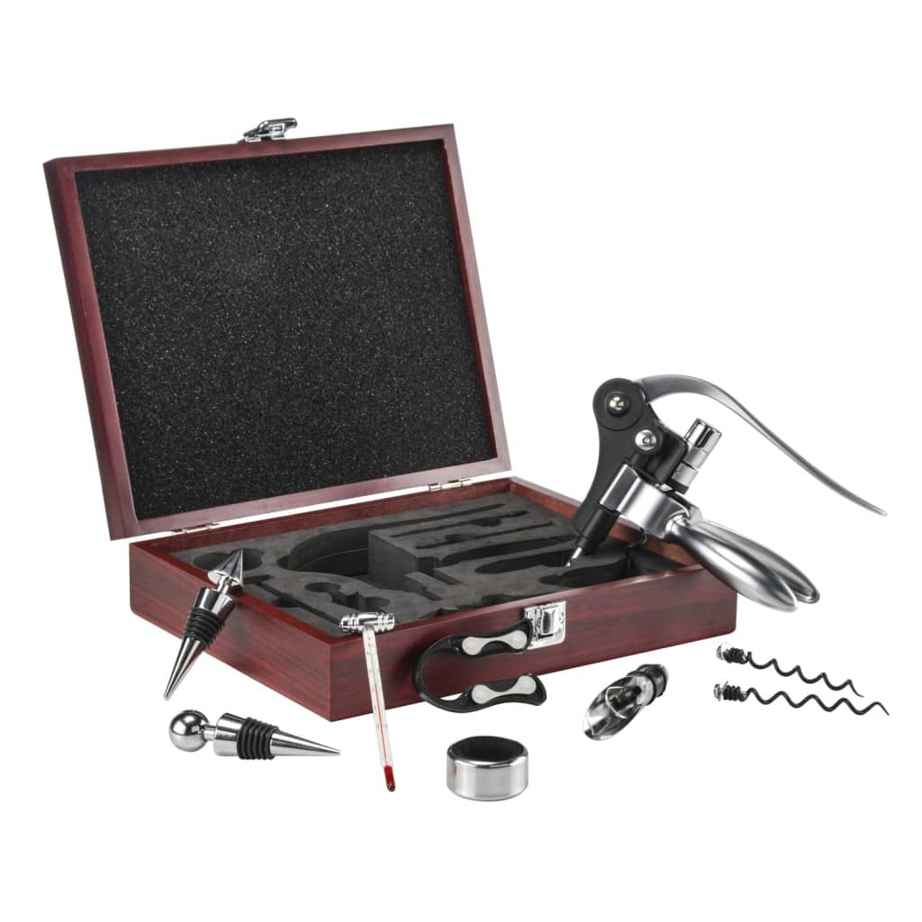Mafett 10 Piece Handmade Wine Accessory Set with Case Gift Set Wine Lovers