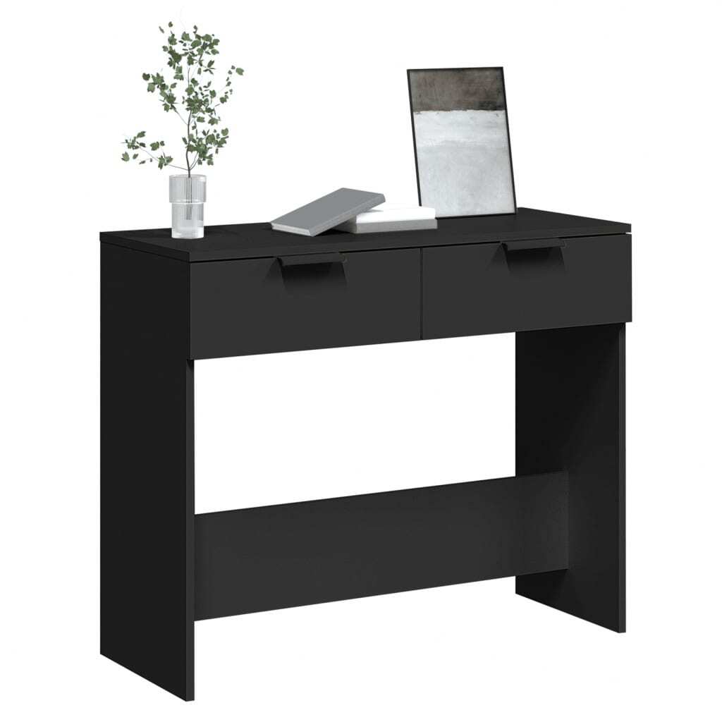 Mafett Console Table Black 90x36x75 cm Engineered Wood