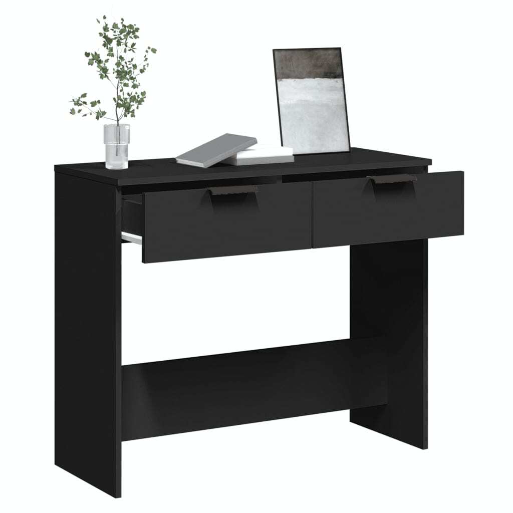Mafett Console Table Black 90x36x75 cm Engineered Wood