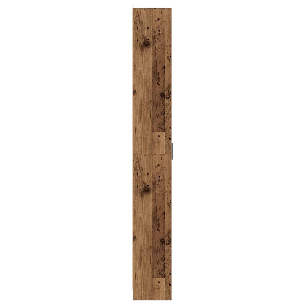 Mafett Hallway Wardrobe – Rustic Old Wood Finish, 55x25x189 cm, Premium Engineered Wood