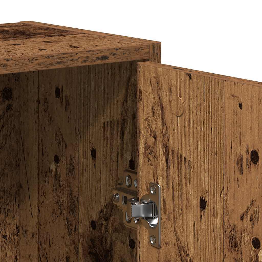 Mafett Hallway Wardrobe – Rustic Old Wood Finish, 55x25x189 cm, Premium Engineered Wood