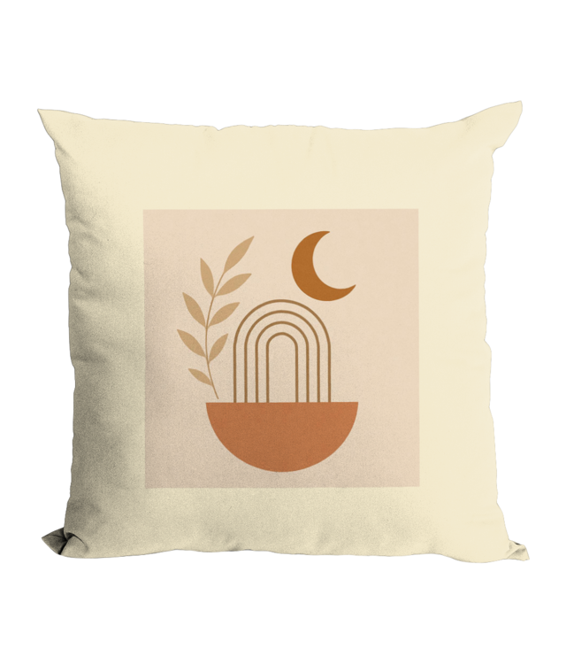Set of 4 Boho Cushion Covers Minimalist Abstract Designs in Neutral Earthy Tones