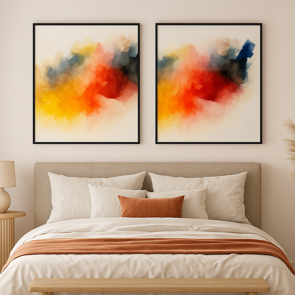 Wall Art Harmony Cozy Living with Abstract Warmth