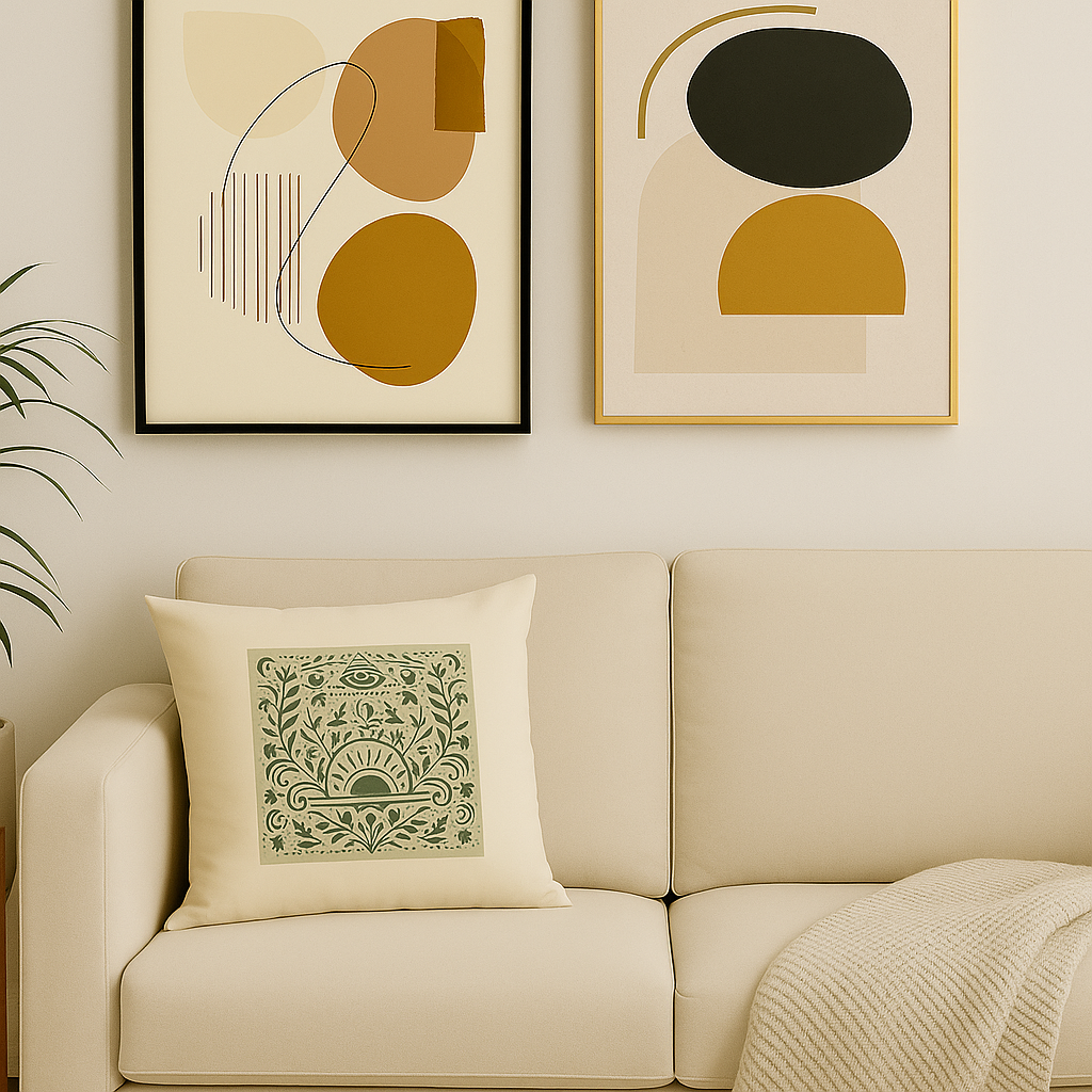 Set of 2 Abstract Geometric Wall Art Prints Modern Boho Home Décor